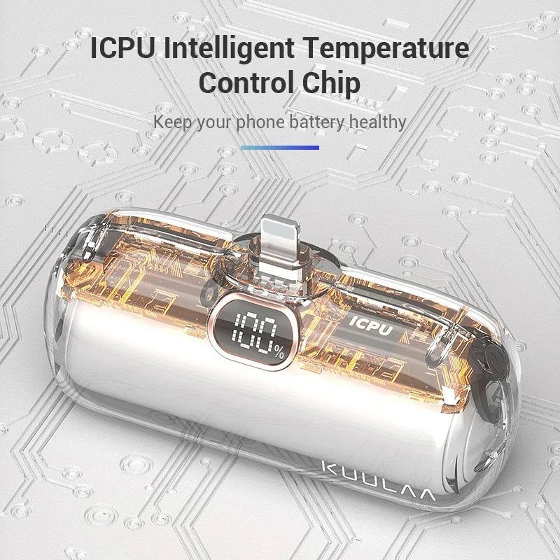 KUULAA Mini Power Bank 5000mAh Portable Charger