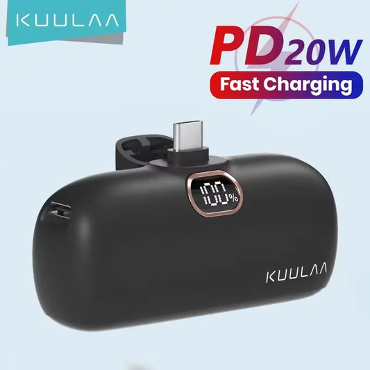 KUULAA Mini Power Bank 5000mAh Portable Charger