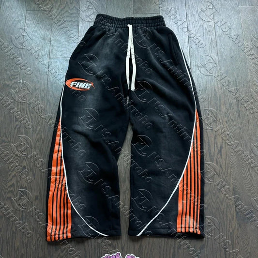 Y2k Fashion Stripes Pants New American Retro Streetwear