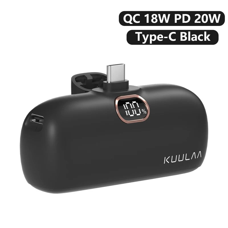 KUULAA Mini Power Bank 5000mAh Portable Charger